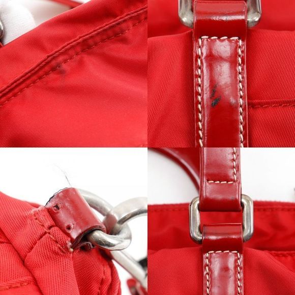 Prada 2WAY Shoulder Nylon Red Ladies Handbag - Picture 8 of 10